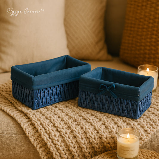 Dark Blue Organizing Basket
