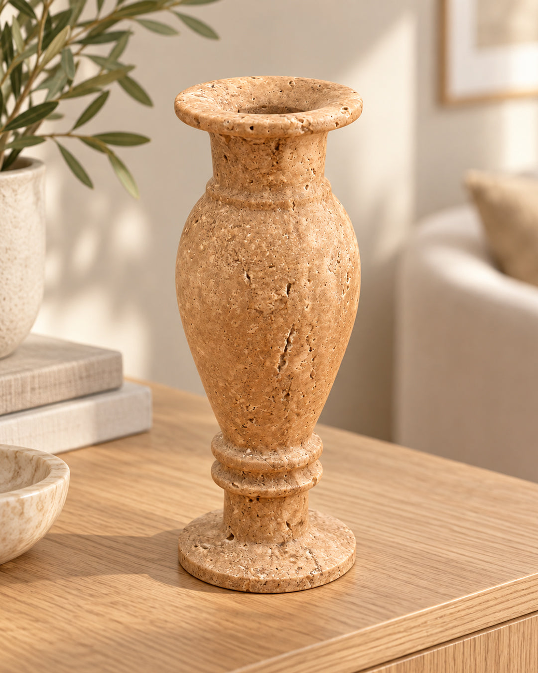 Travertine Flower Vase
