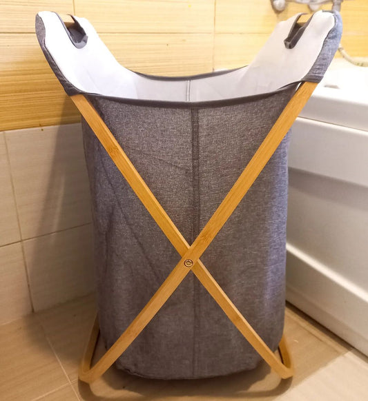 Laundry Bag With Bamboo Frame