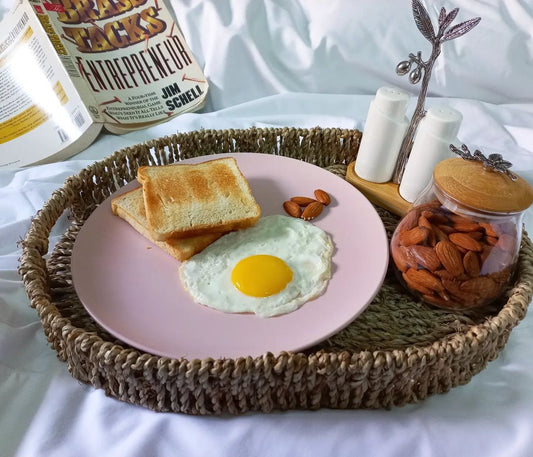 Oval Rattan Tray