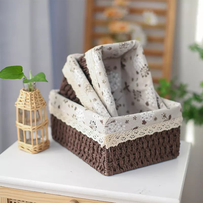 Dark Brown Organizing Basket