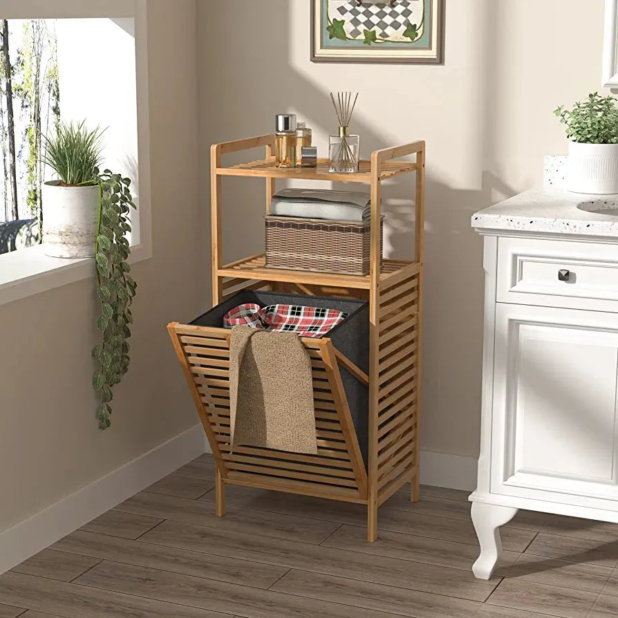 Bamboo Laundry Cabinet