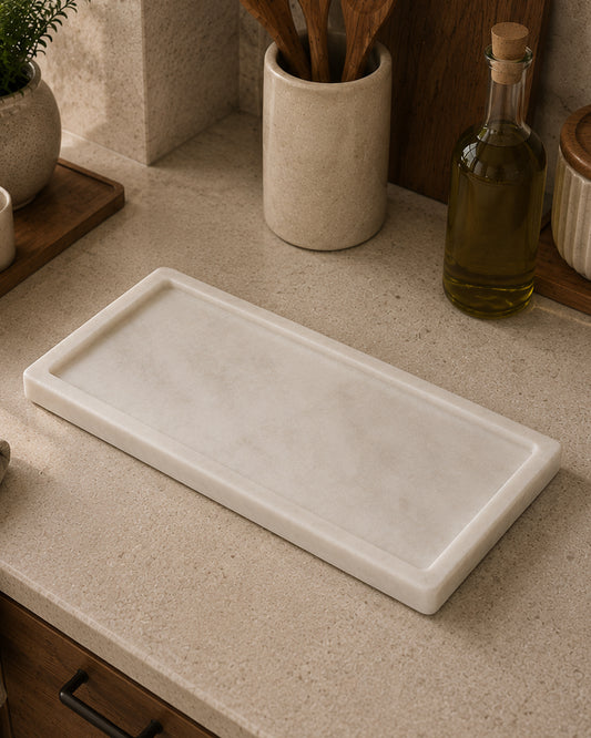 Glass Tray Marble