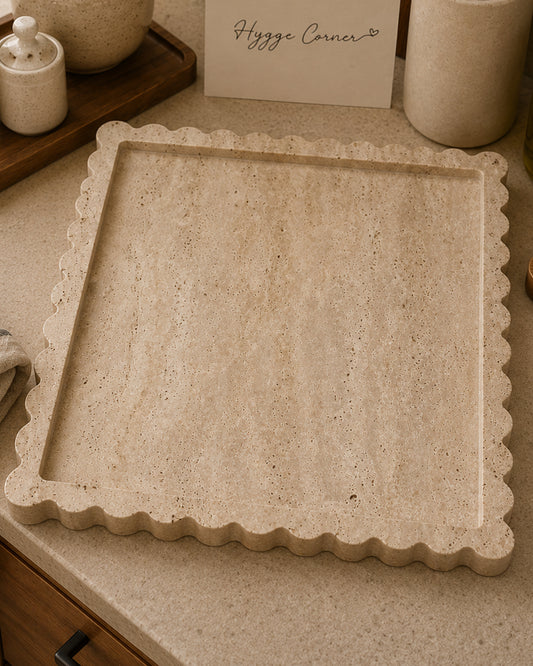Travertine Cloud Tray