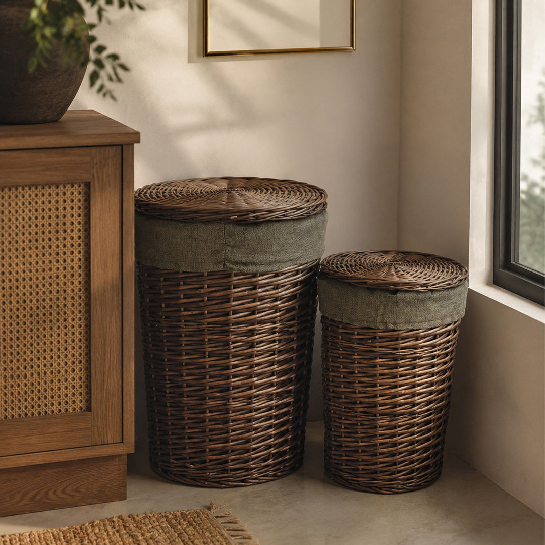 Bamboo Laundry Basket - Brown