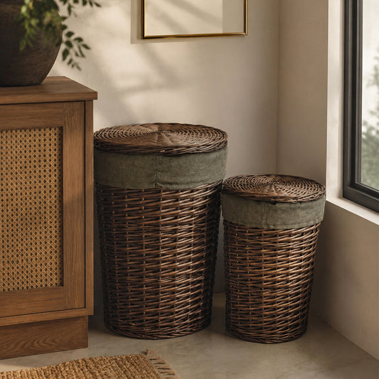 Bamboo Laundry Basket - Brown