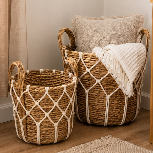 White Rope Planter