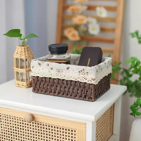 Dark Brown Organizing Basket