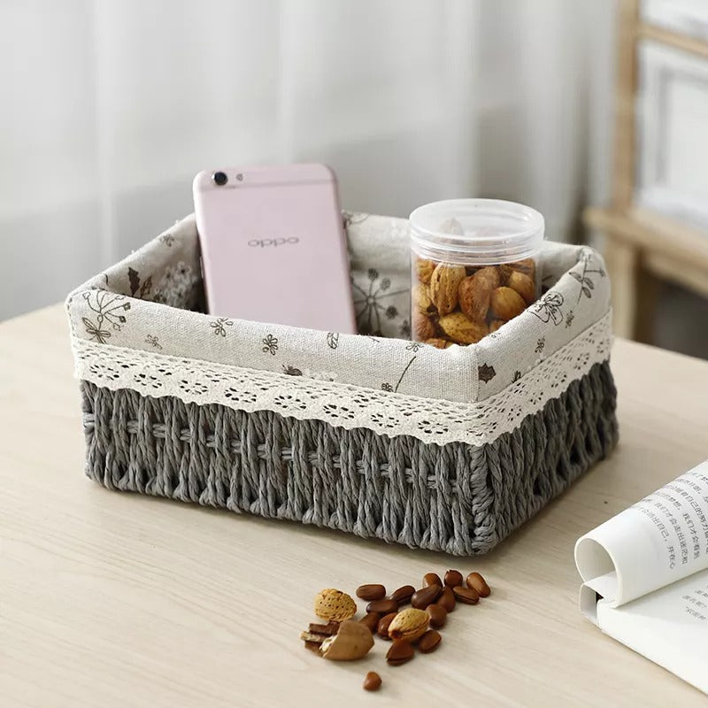 Grey Organizing Basket